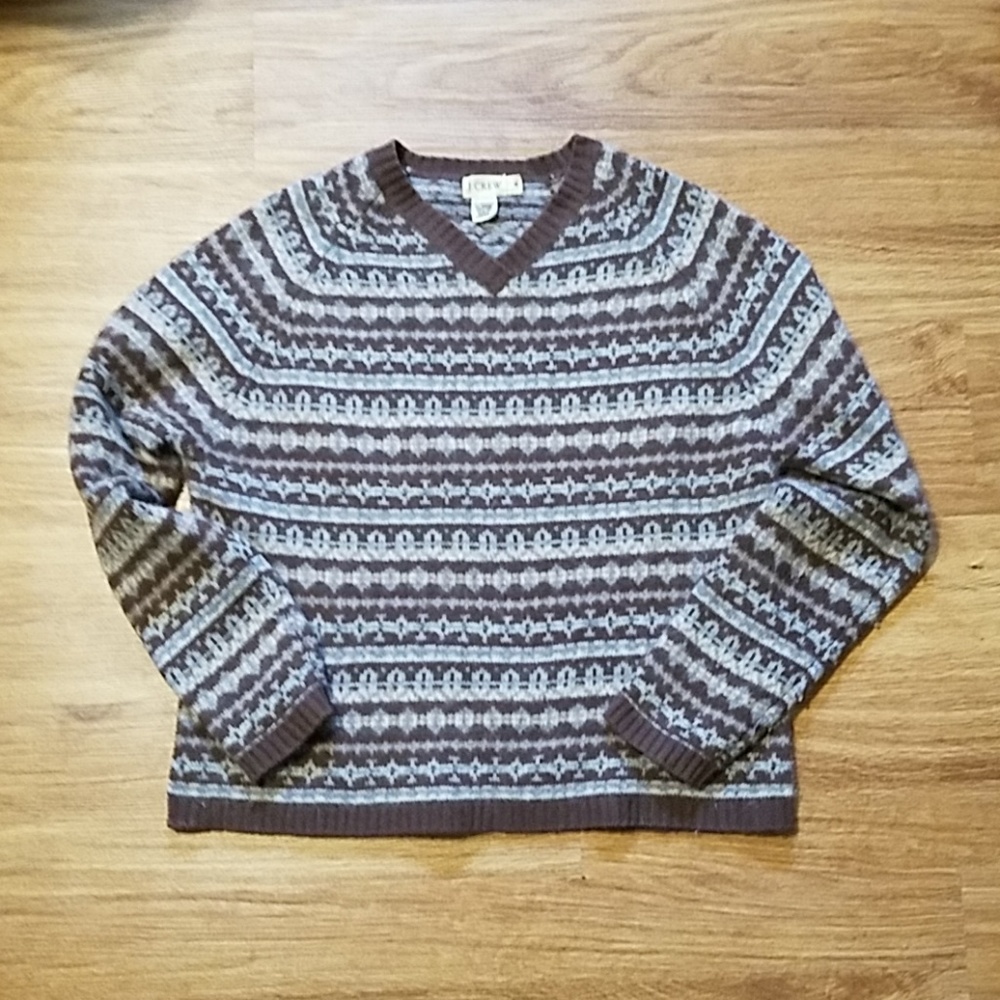 J. CREW V-neck Wool Blend Sweater